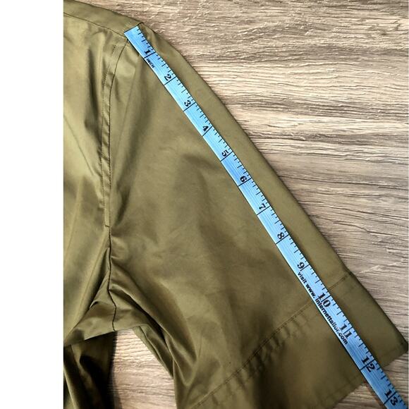 NWT Lauren Ralph Lauren Womens Fern Green Cotton Belted Shirtdress Size 14 - Picture 7 of 7